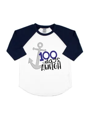 100 Days Aweigh Navy Blue & White Raglan