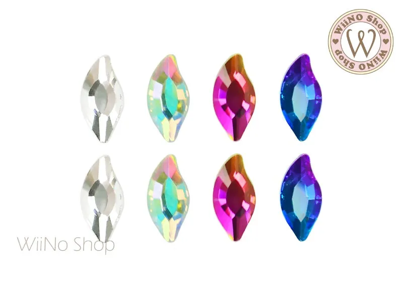 4 x 8mm Leaf Flatback Crystal - 5 pcs