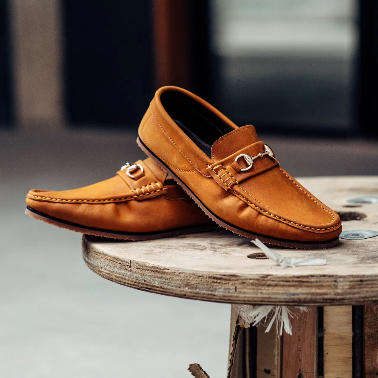 702-3 Arcobareno Classic Horsebit Loafer Nubuck Whisky