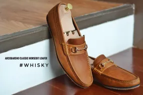 702-3 Arcobareno Classic Horsebit Loafer Nubuck Whisky