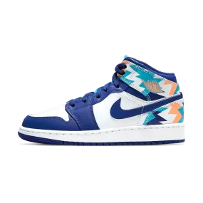 Air Jordan 1 Mid GS 'Geometric Print'