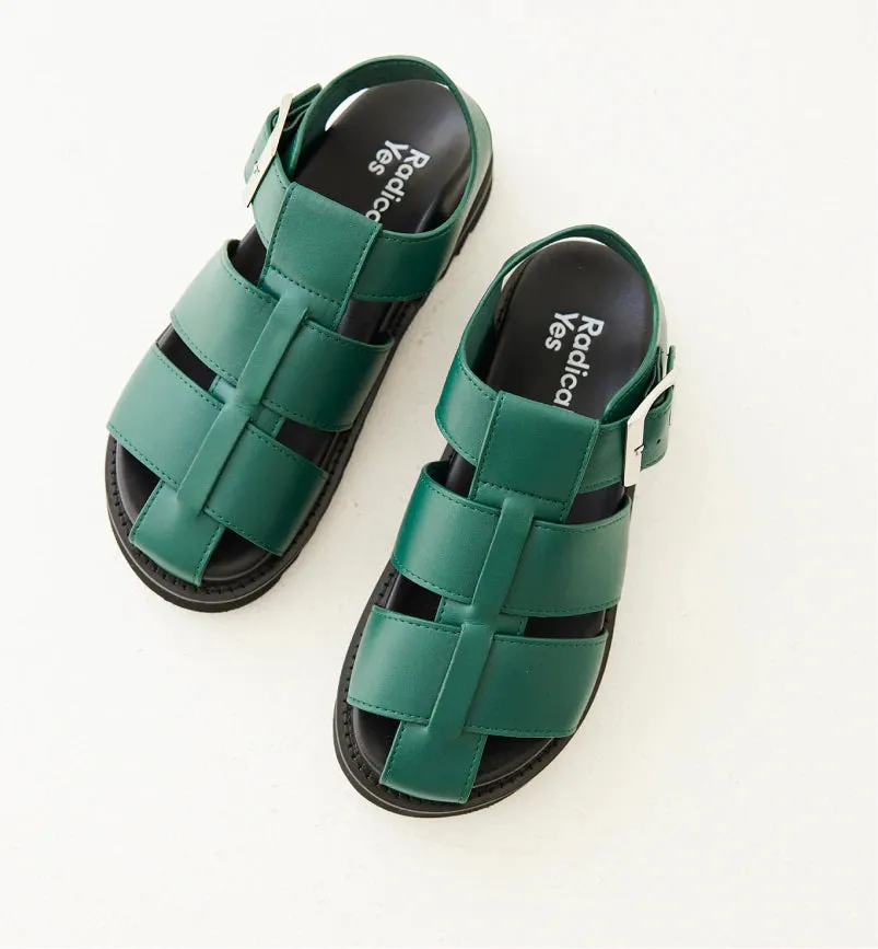 Arkestra 2.0 Fisherman Leather Sandal | Jade Green