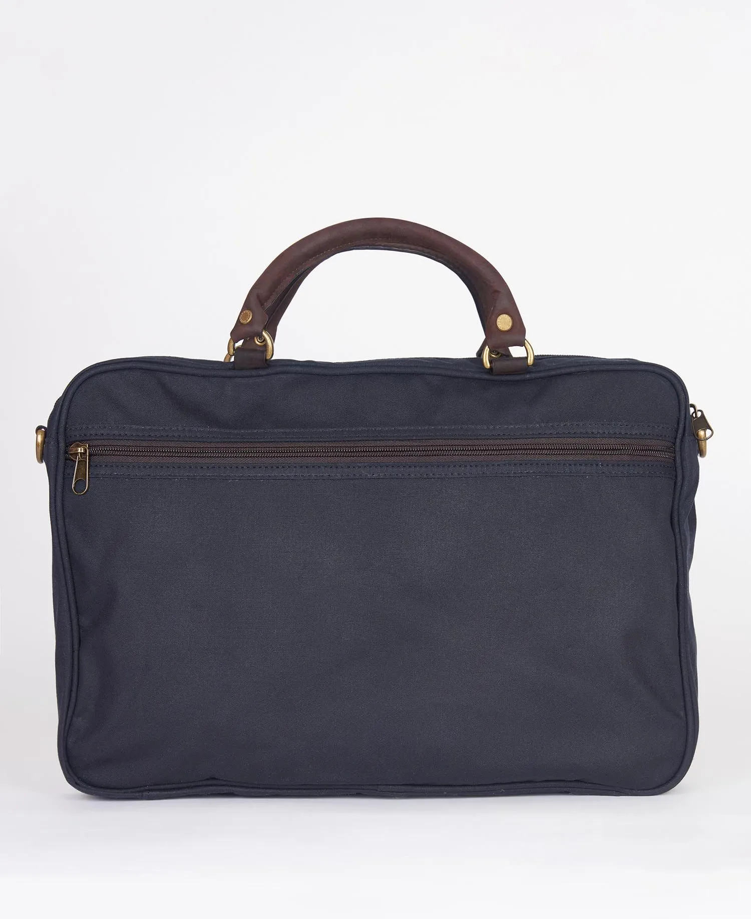 Barbour Wax Leather Briefcase Navy UBA0004 NY91