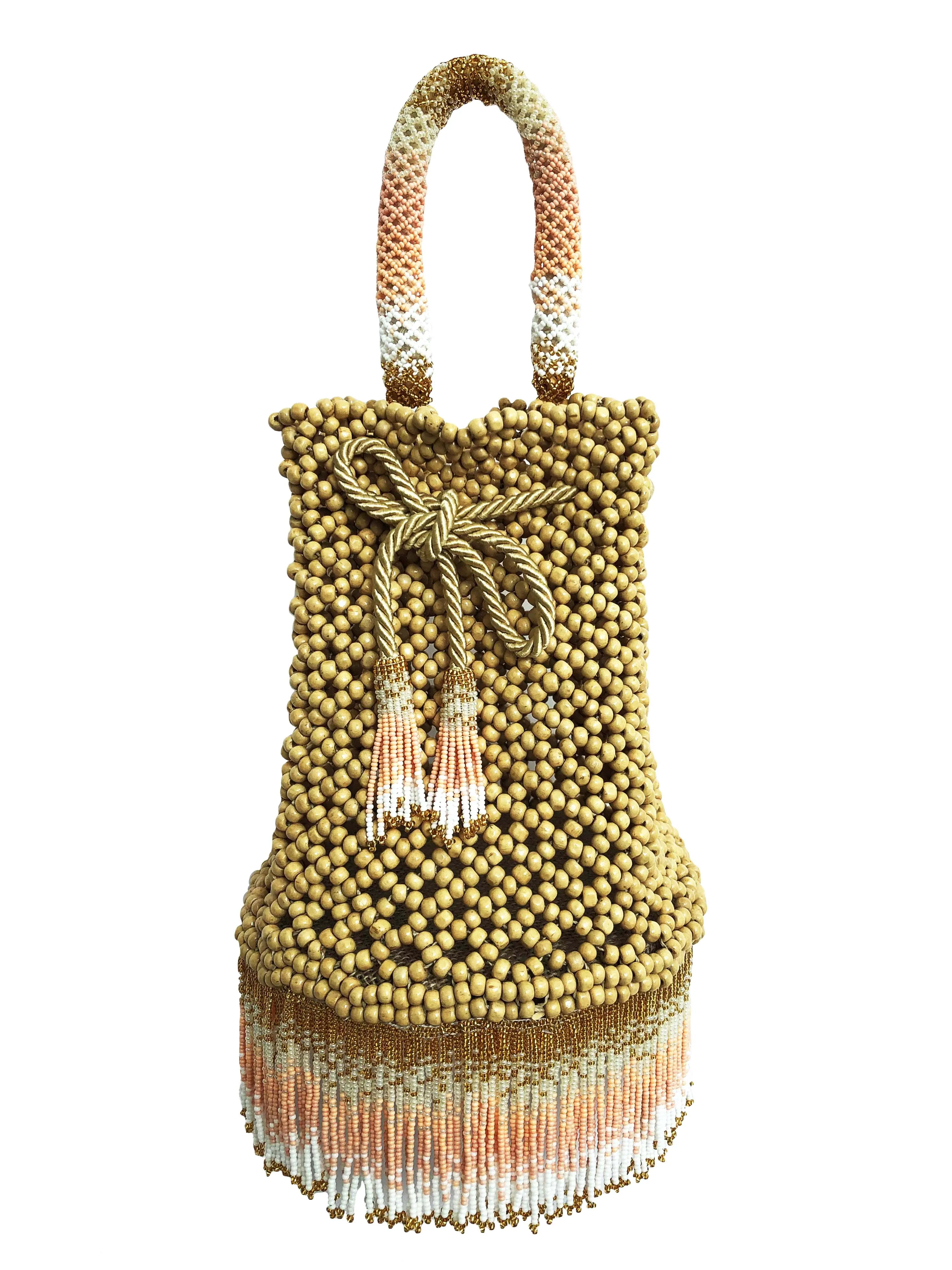 Beige Waterfall Handbag