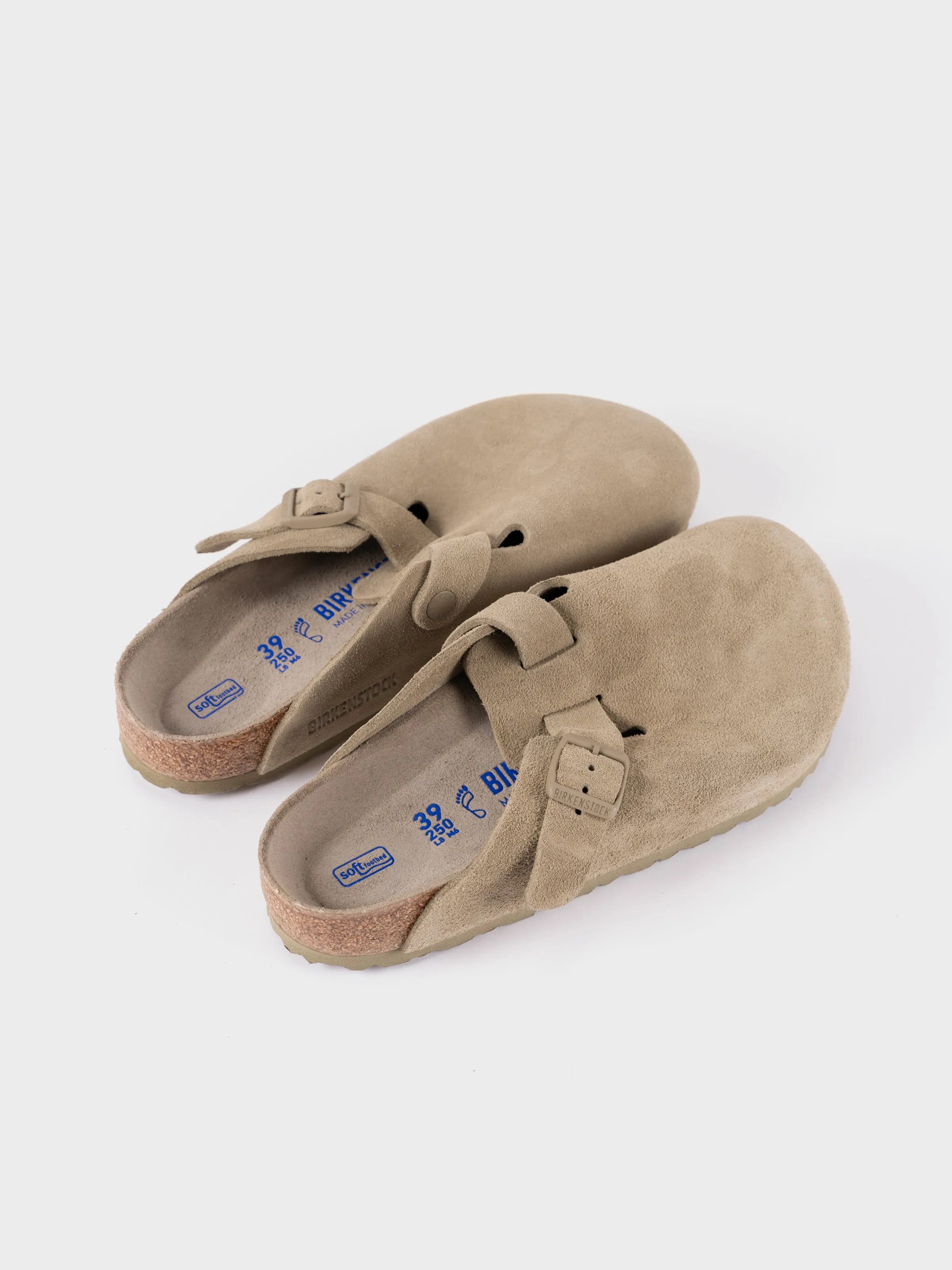 Birkenstock Boston Suede - Faded Khaki