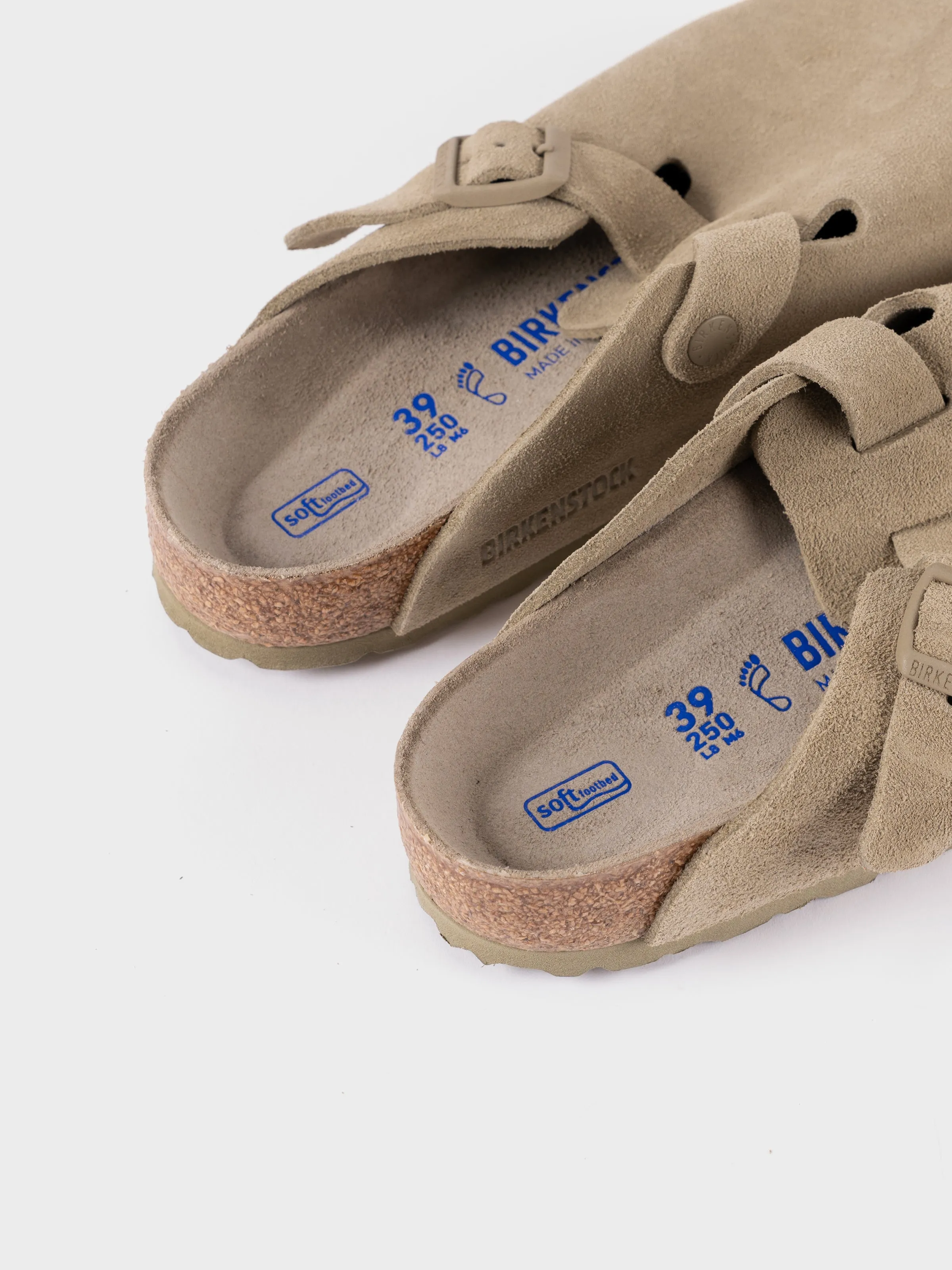 Birkenstock Boston Suede - Faded Khaki