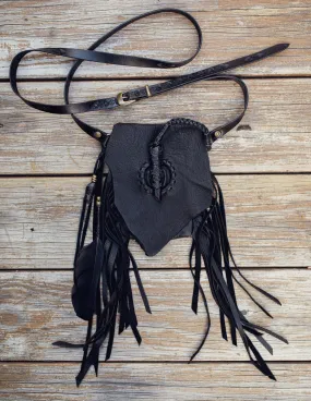 Black Magic Nomad Phone Pouch with Smoky Quartz