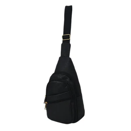 Black NGIL Faux Leather Sling Bag