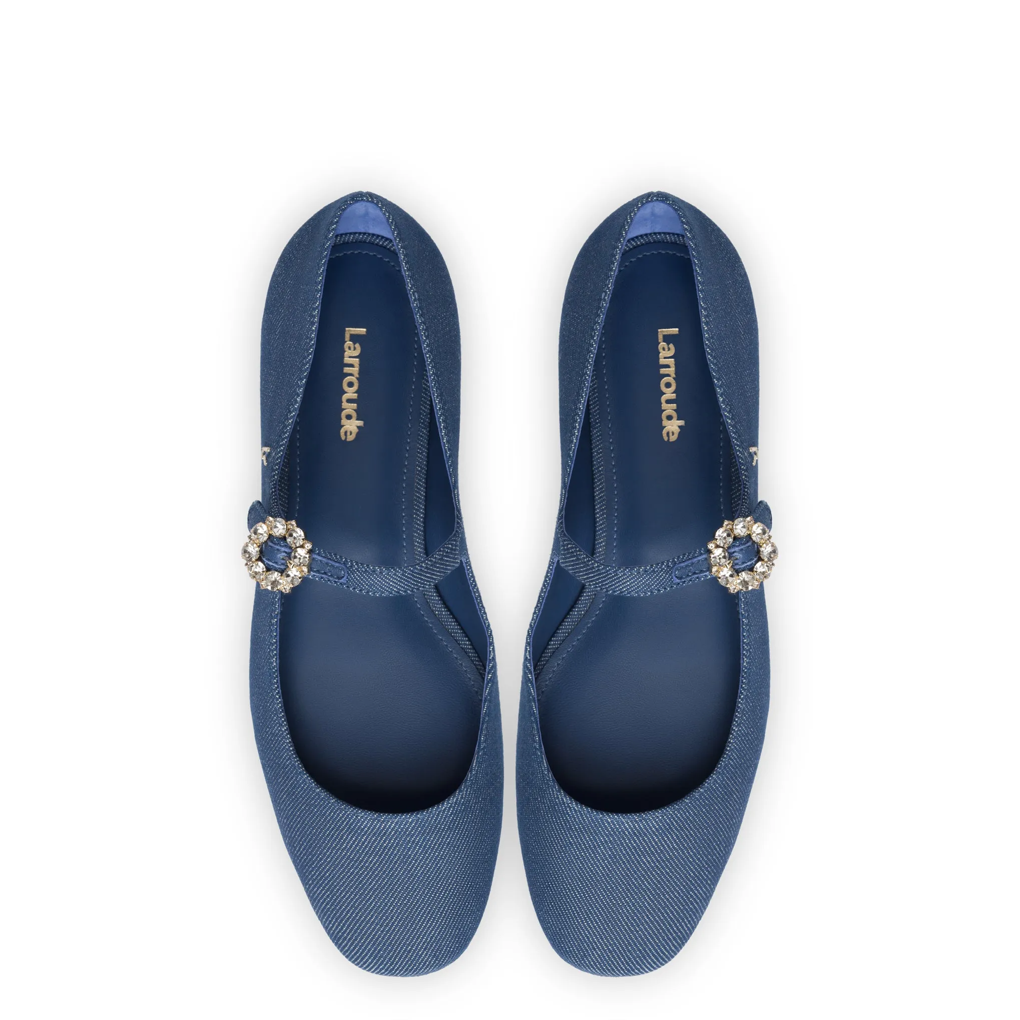 Blair Ballet Flat In Blue Denim