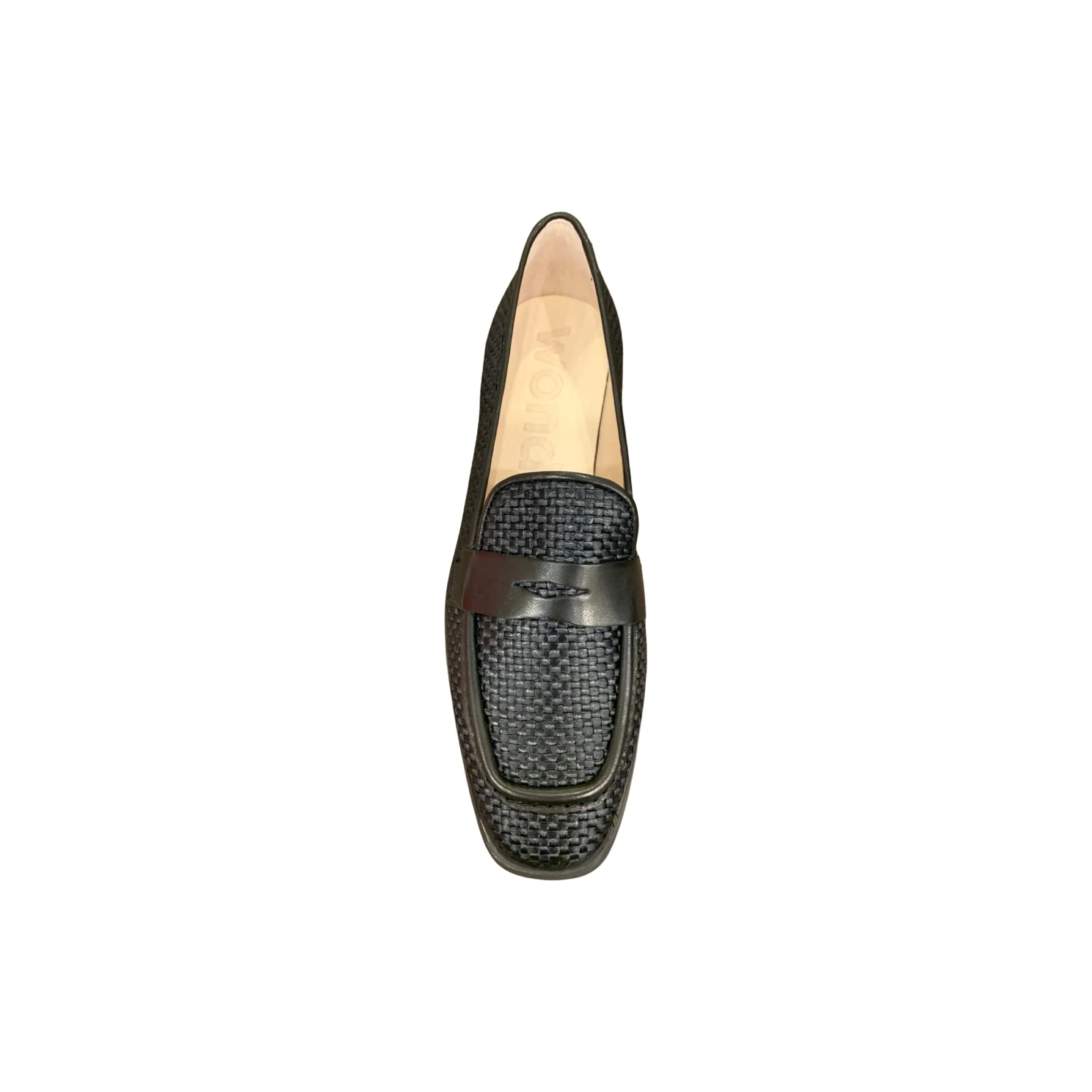 C6811 Raffia Black Loafer