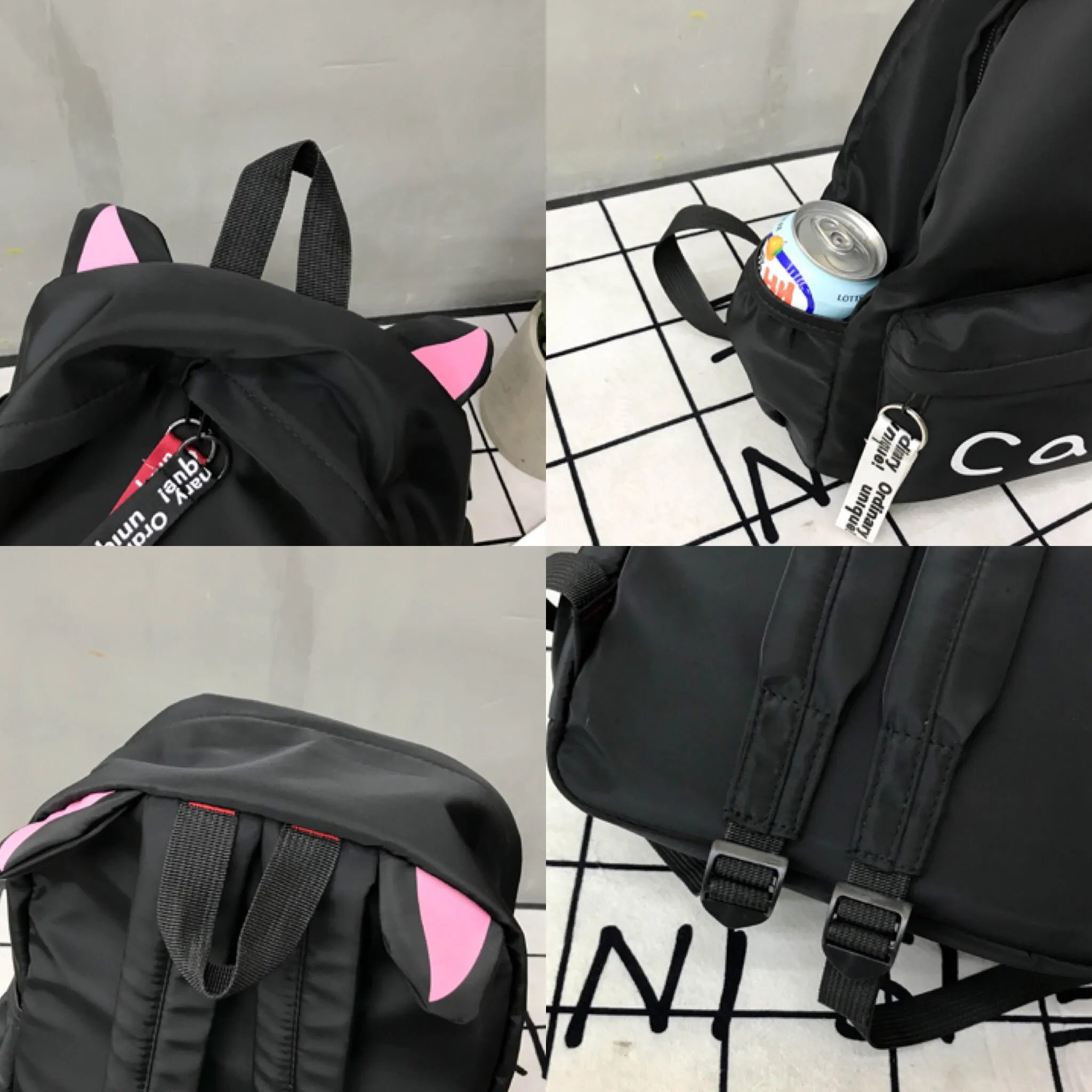 Cat Ear Canvas Backpack AD11784