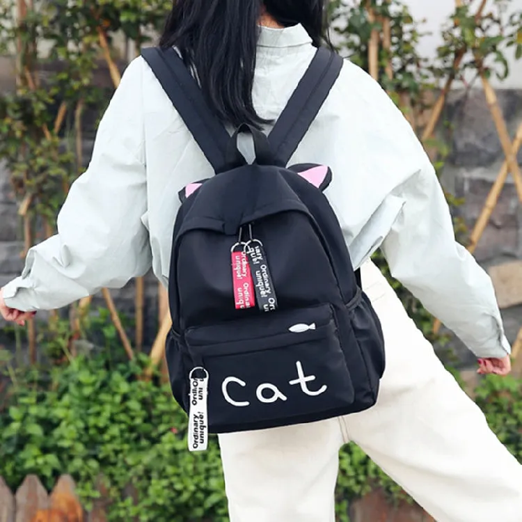 Cat Ear Canvas Backpack AD11784