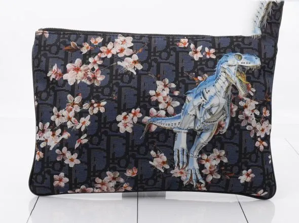 CHRISTIAN DIOR Homme X Hajime Sorayama Dinosaur Robot Clutch Bag