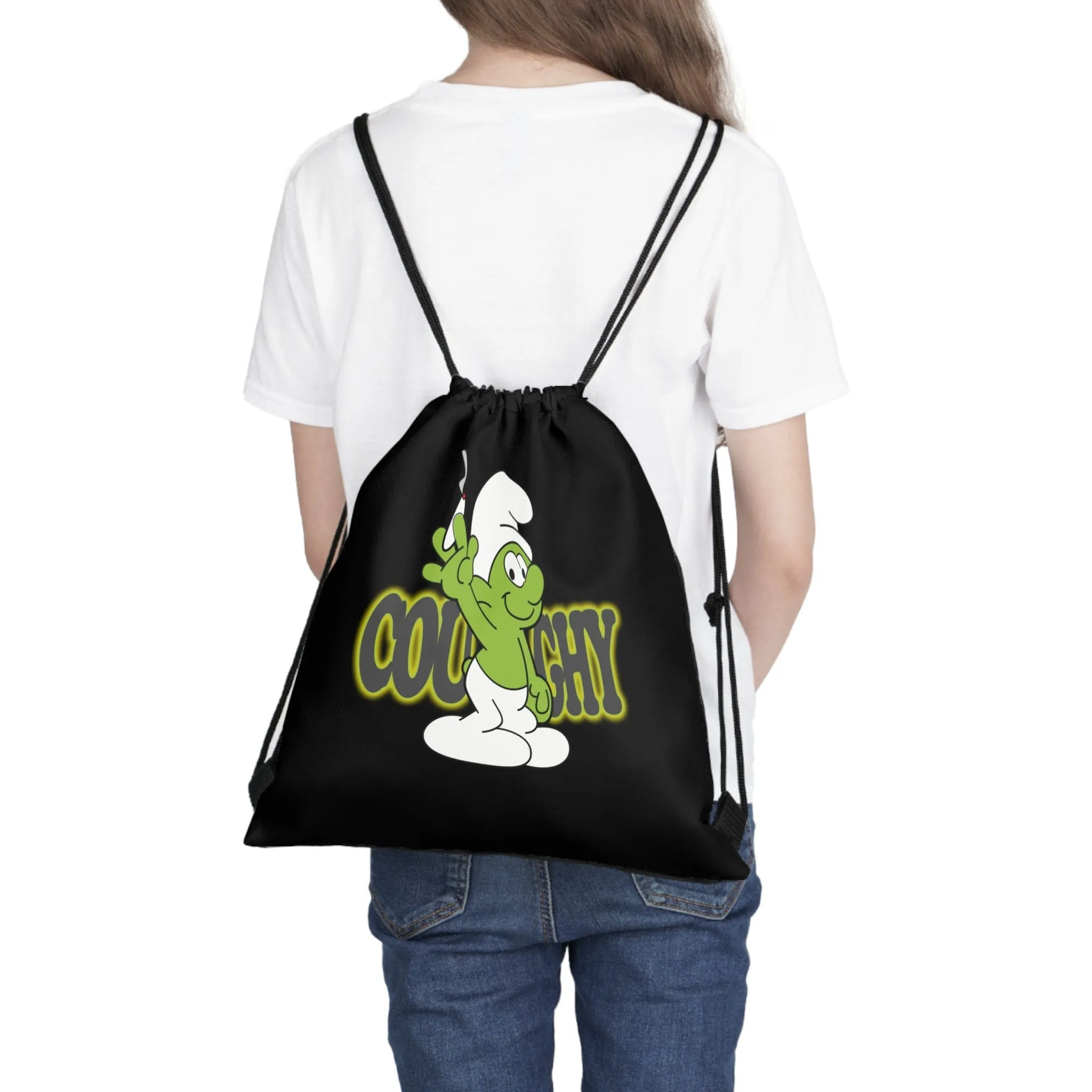 Coughy Character Drawstring Bag