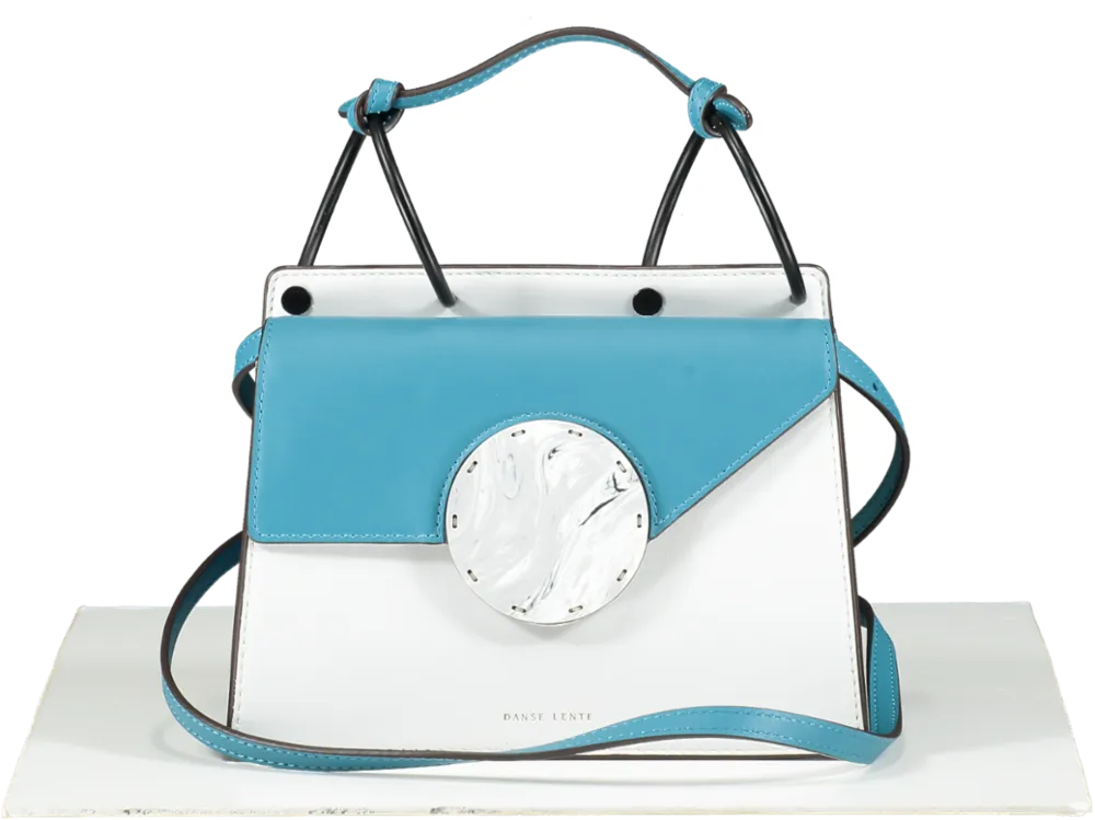 Danse Lente blue / white Phoebe leather Bis Bag