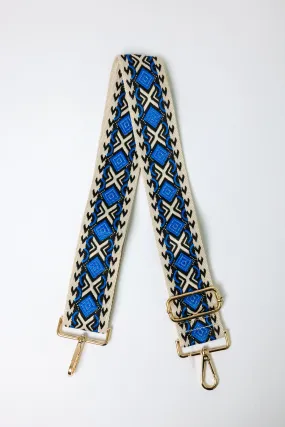 Diamond Electric Blue Bag Strap