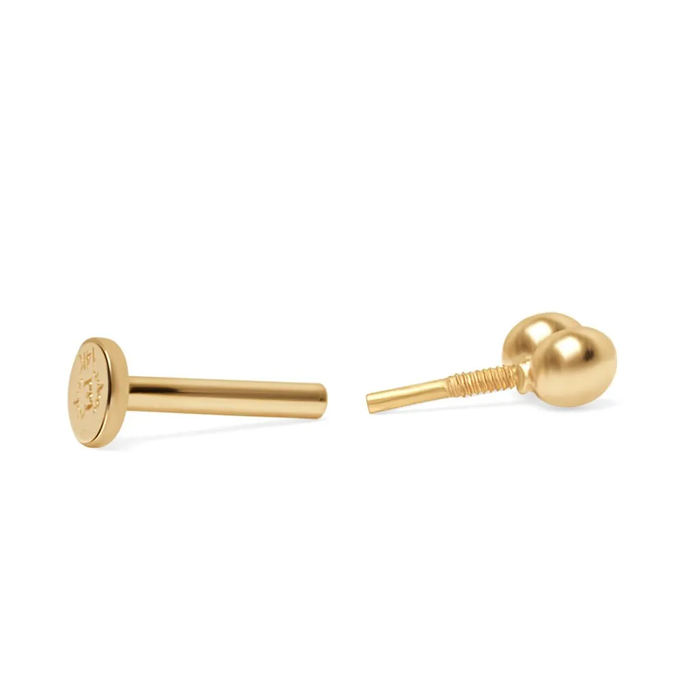 Double Ball Flat Back Earring