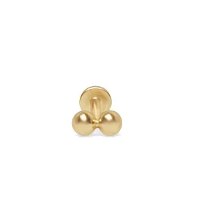 Double Ball Flat Back Earring