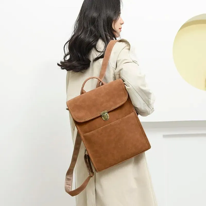 Fashion Cool Backpack QC427 - Vintage Leather Shoulder Bag