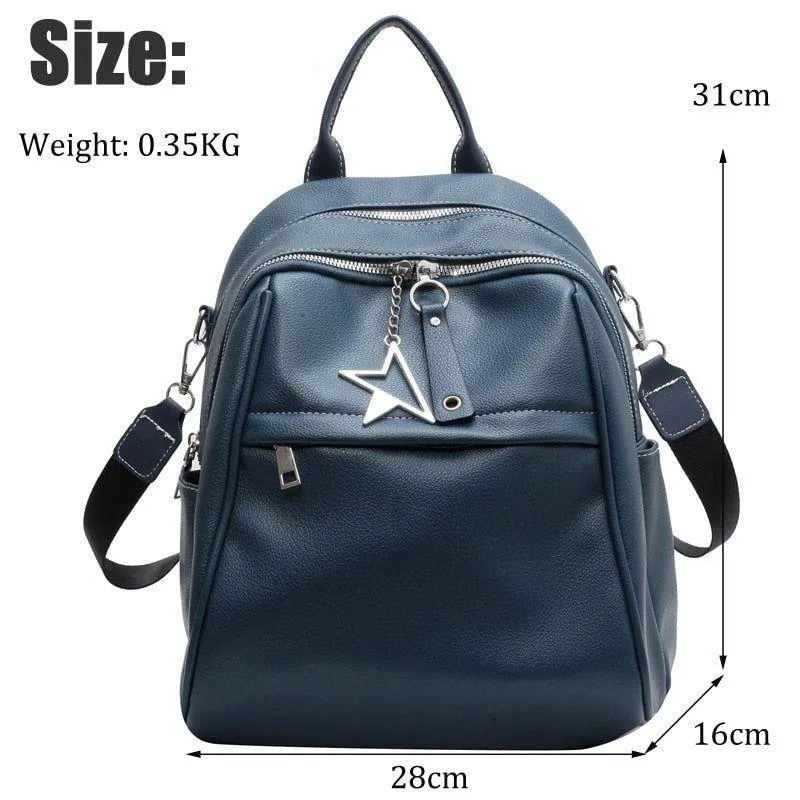 Fashion Women Cool Backpack RB541 Luxury Soft Leather School Bags