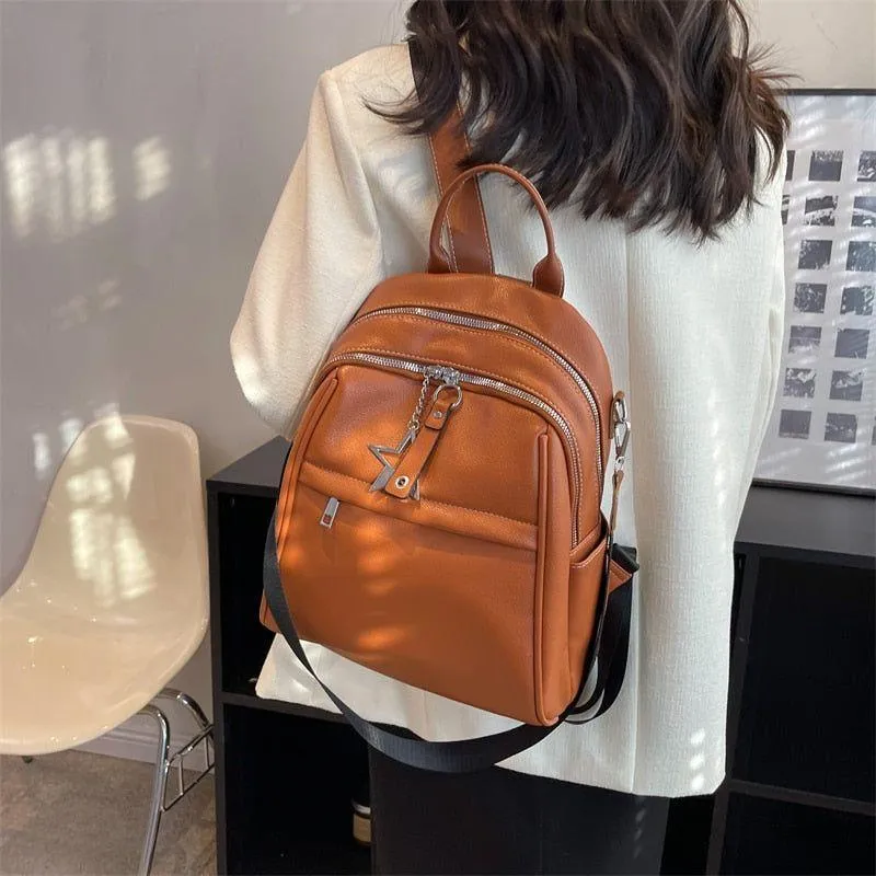 Fashion Women Cool Backpack RB541 Luxury Soft Leather School Bags