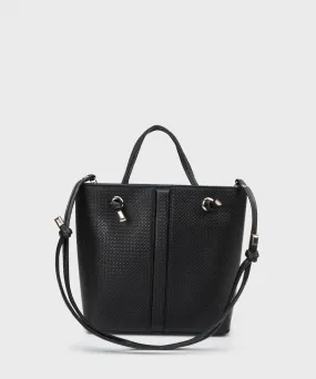 Faux Leather Top Handle Bag