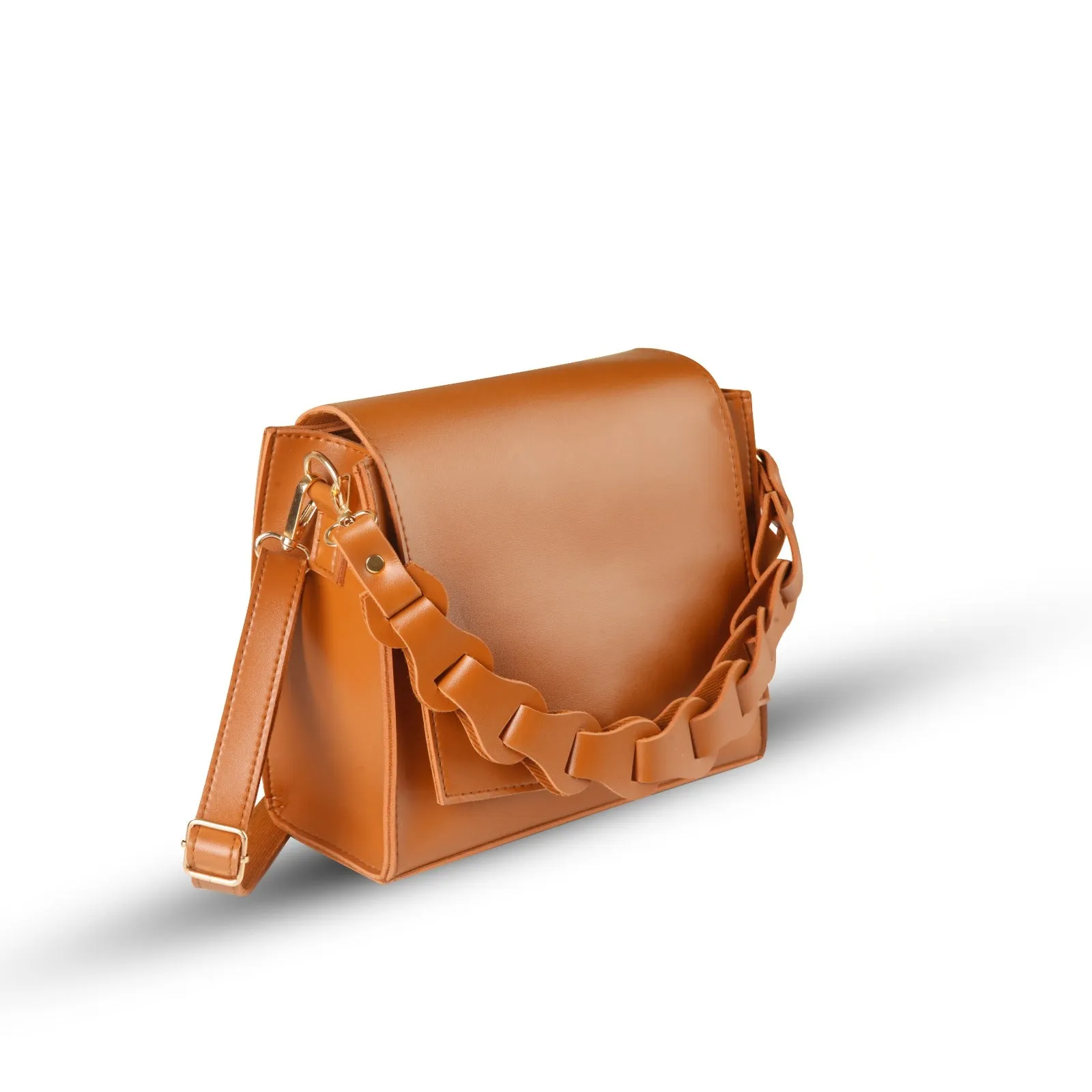 Fiona Flap Brown Handbag