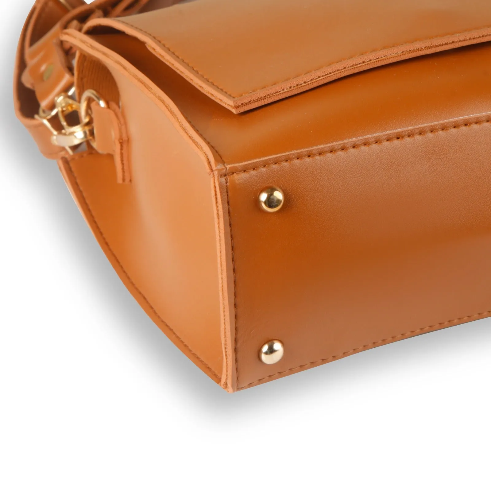 Fiona Flap Brown Handbag