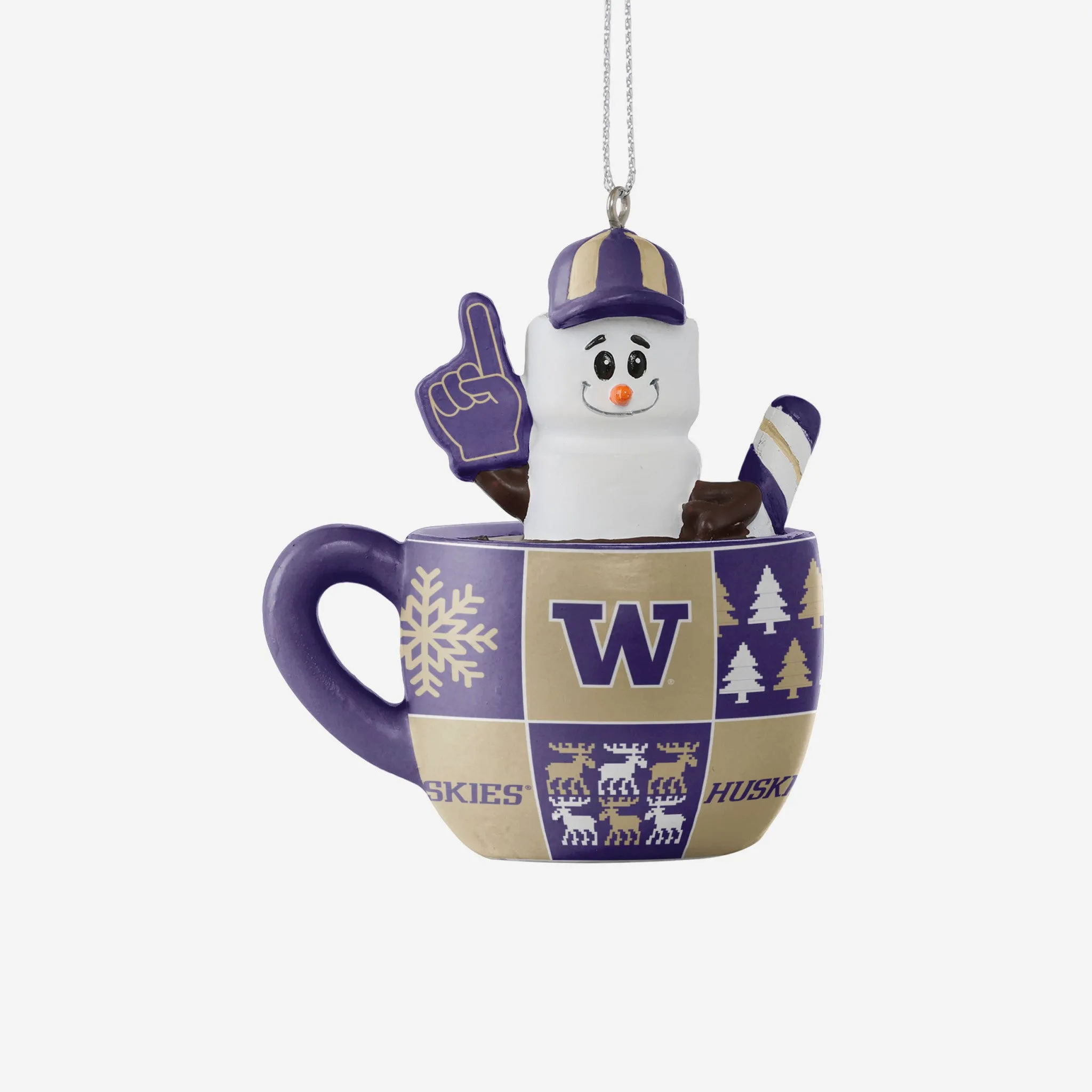 Foco University of Washington Hot Cocoa Mug Ornament