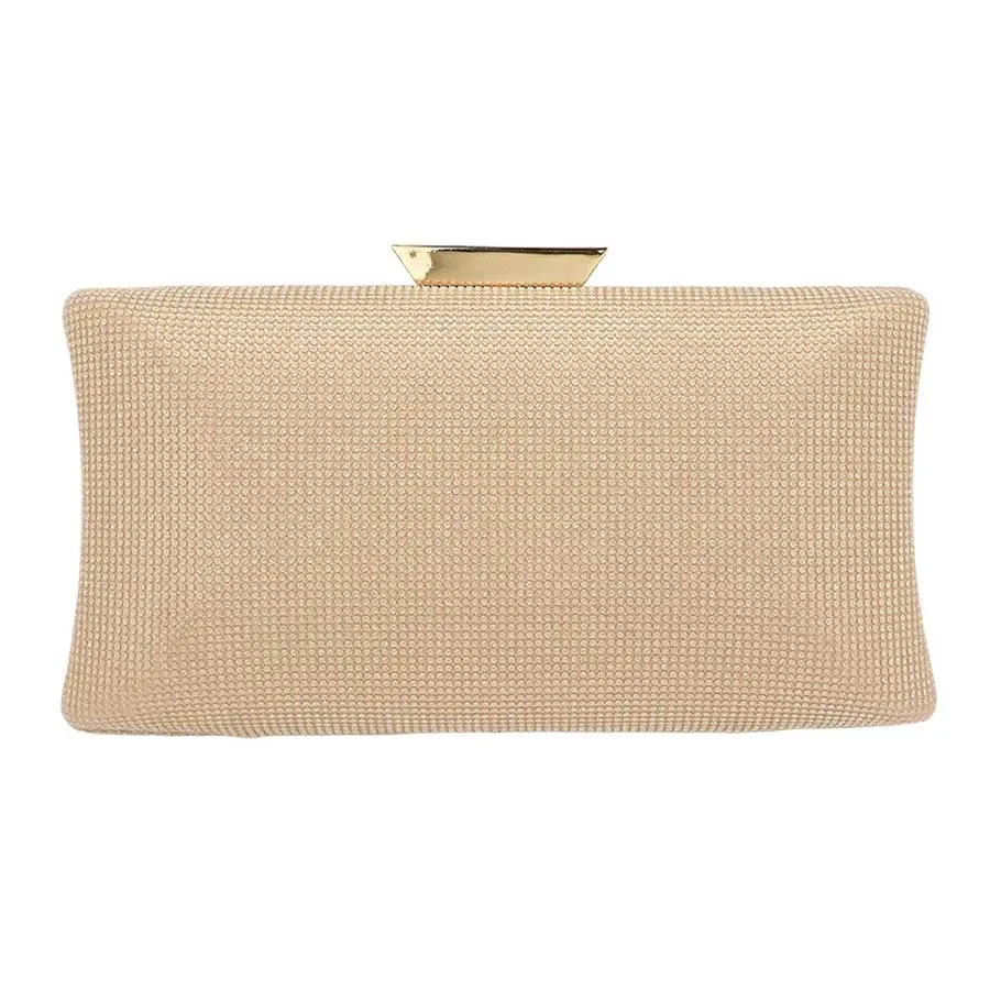 Glittered Rectangle Evening Clutch Crossbody Bag