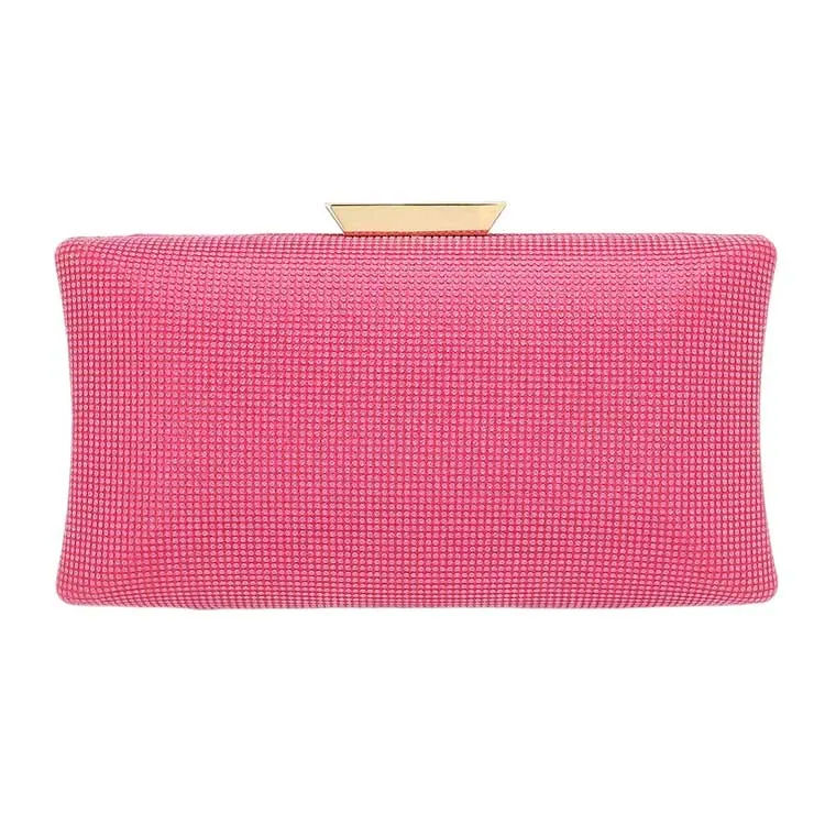 Glittered Rectangle Evening Clutch Crossbody Bag