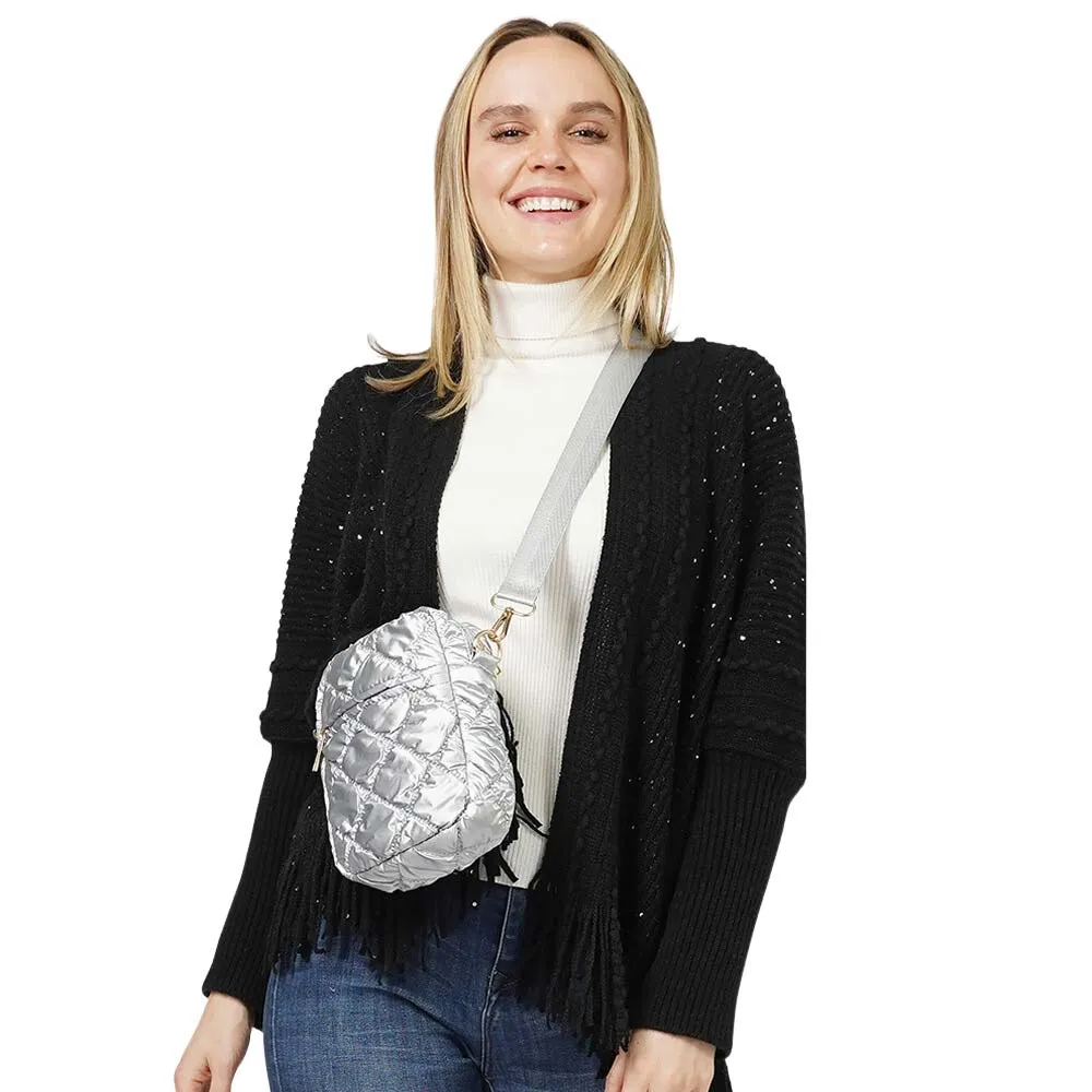 Glossy Puffer Mini Crossbody Bag