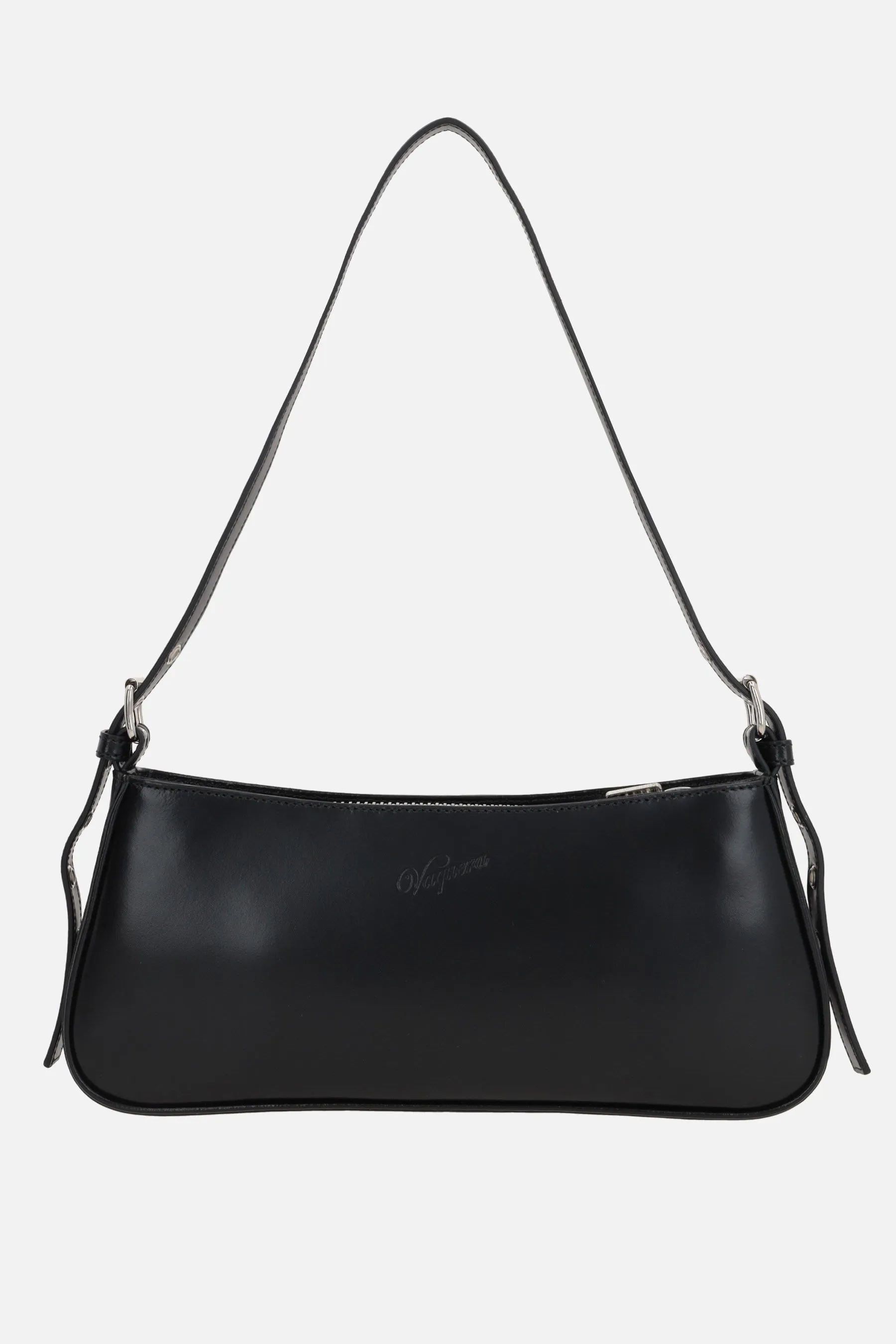 graphic print smooth leather shoulder bag