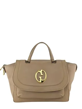 Gucci Leather Large GG Satchel Flap Bag