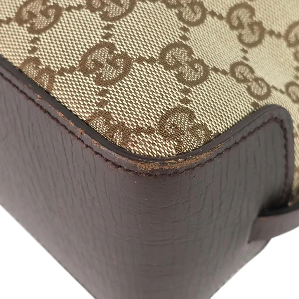 Gucci Monogram Canvas Buckle Detail Tote Bag