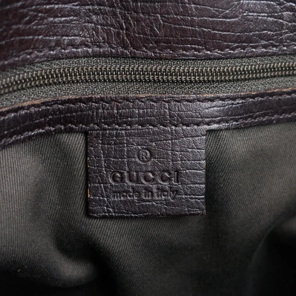 Gucci Monogram Canvas Buckle Detail Tote Bag