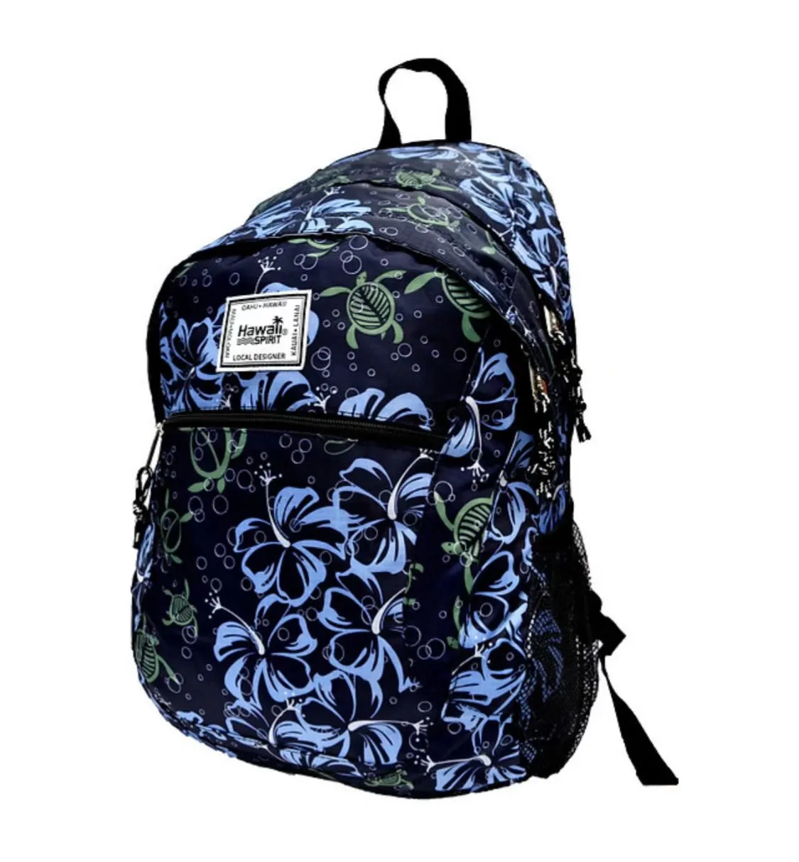 Hawai’i Honu Hibiscus Navy Blue Backpack