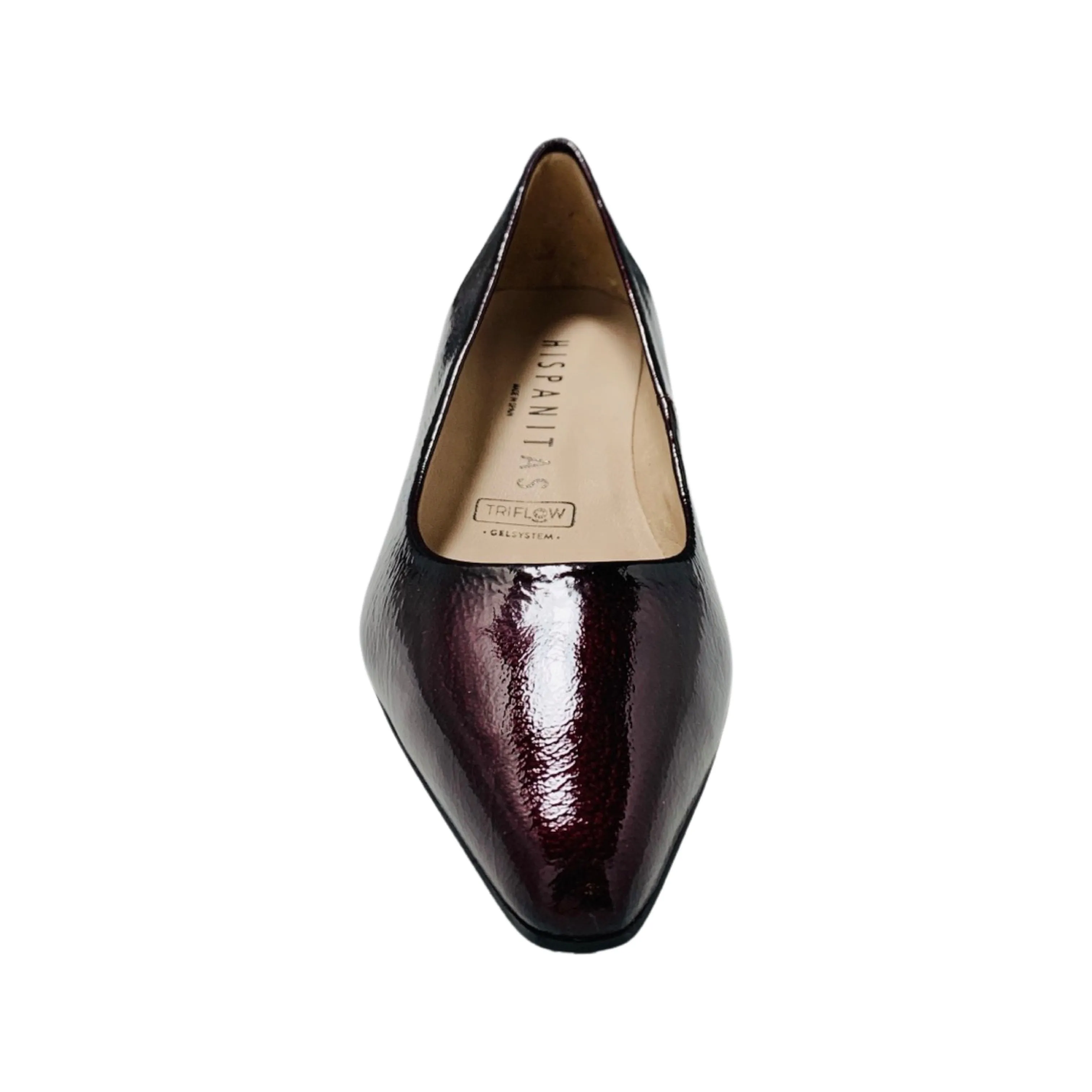 HI232529 Sahara Burgundy Patent Low Heel