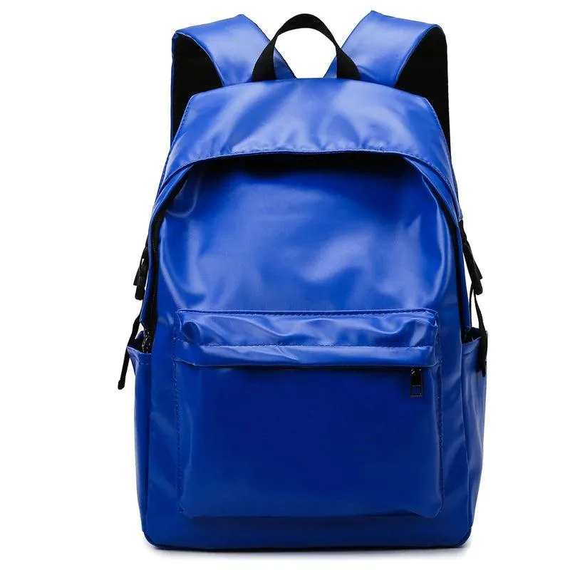 Large Capacity GZ215 Leather Cool Backpack - Ideal for Travel, School, and College