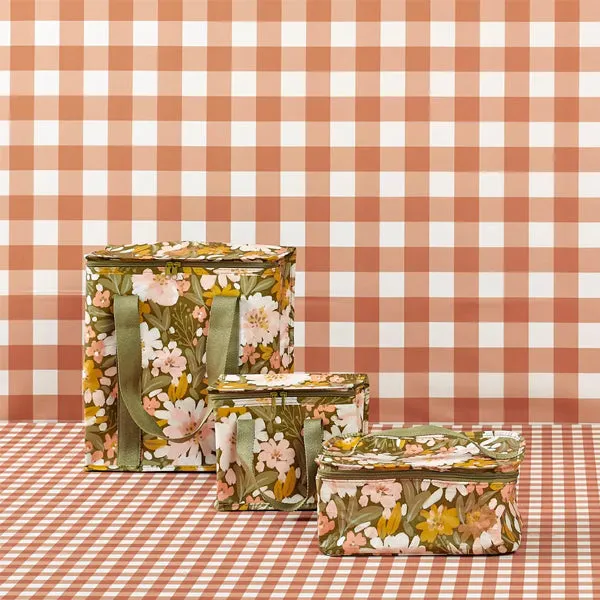 Lunch Box - Khaki Floral