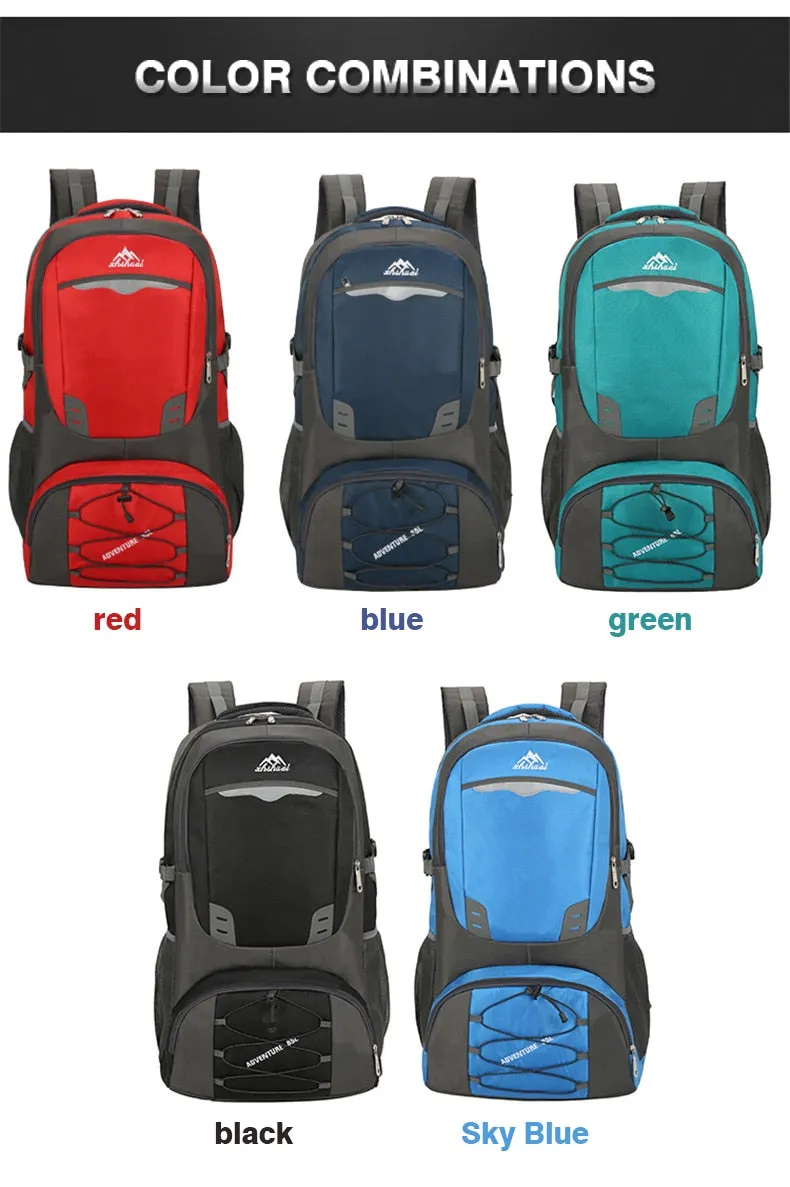 Multi Pockets 30L-70L Capacity Outdoor Waterproof Backpack