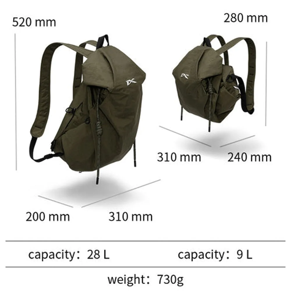 NIID NIID VIA CONVERTIBLE BACKPACK 9-28L-OLIVE