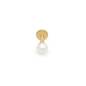 Pearl Flat Back Stud Earring