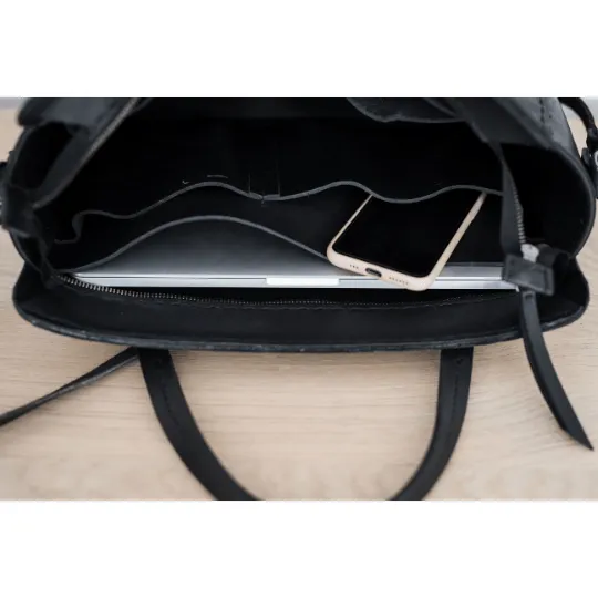 Premium Leather Ladies Briefcase  Black