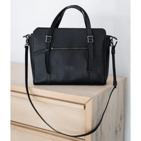 Premium Leather Ladies Briefcase  Black