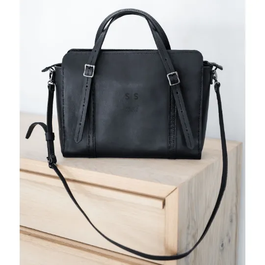 Premium Leather Ladies Briefcase  Black