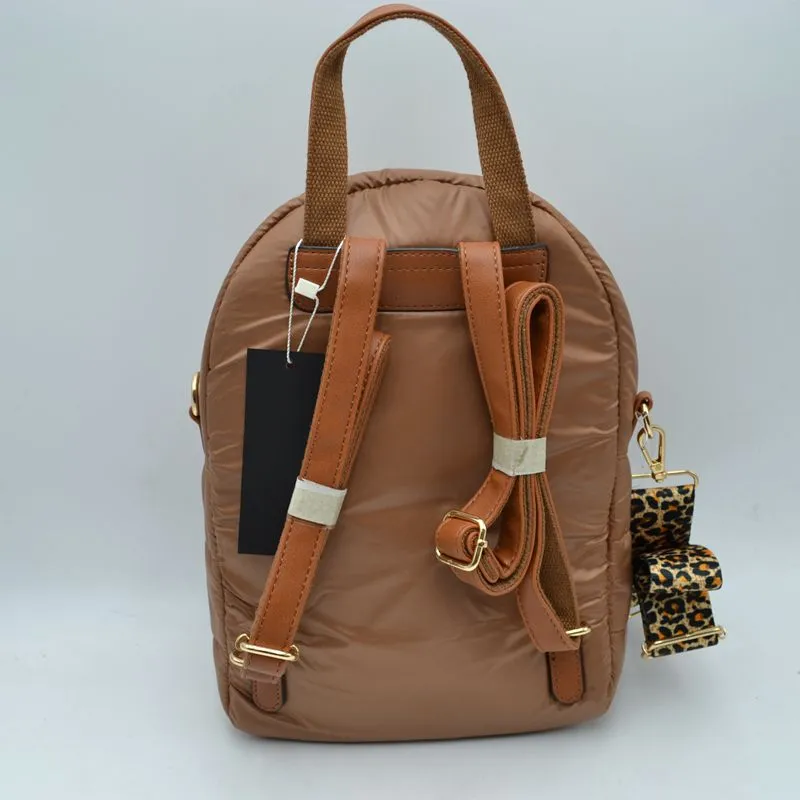 Quilted backpack - brown