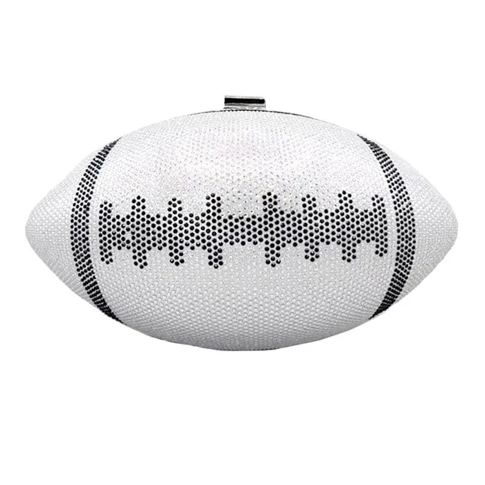 Rhinestone Football Clutch Bag