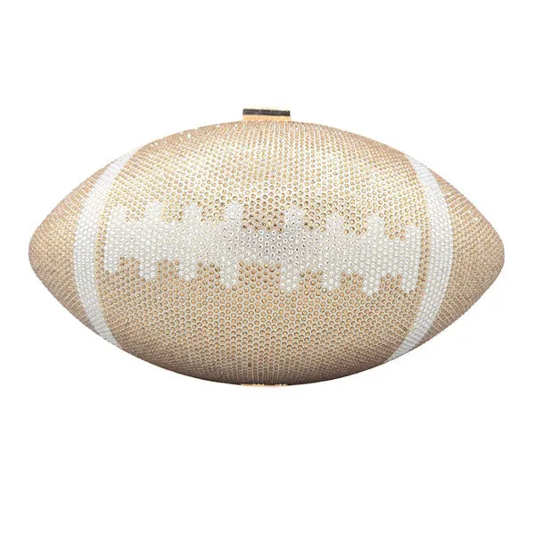 Rhinestone Football Clutch Bag