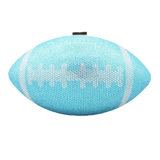 Rhinestone Football Clutch Bag